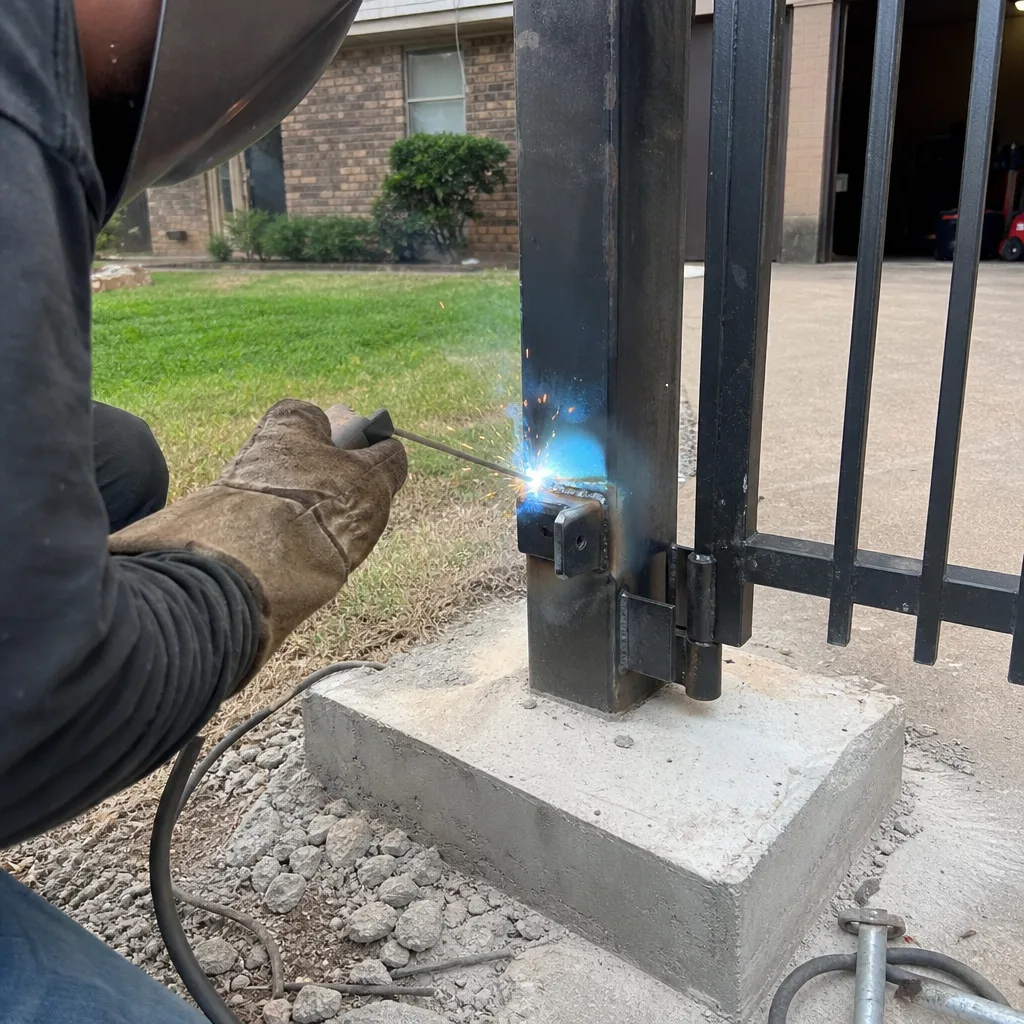 professional welding metal gate post repair nationwide
